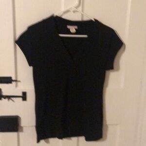 Large black V-neck T-shirt by Vol 1